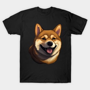 Cartoon Shiba Inu Dog - Cute Shiba Inu T-Shirt